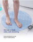 Darrahopens Home & Garden > Bathroom Accessories > Bath Mats & Rugs Gray Round Non-Slip Massage Bath Mat 55×55cm