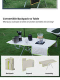 Green 4-Piece Set-Bag+Aluminum Table Frame+2 Moon Chairs