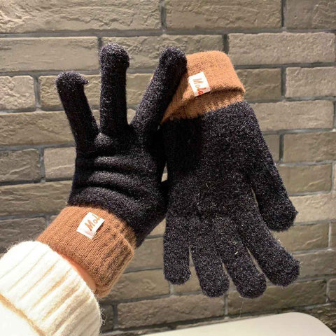 Knit Gloves Black