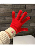 Knit Gloves Off White