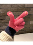 Knit Gloves Pink