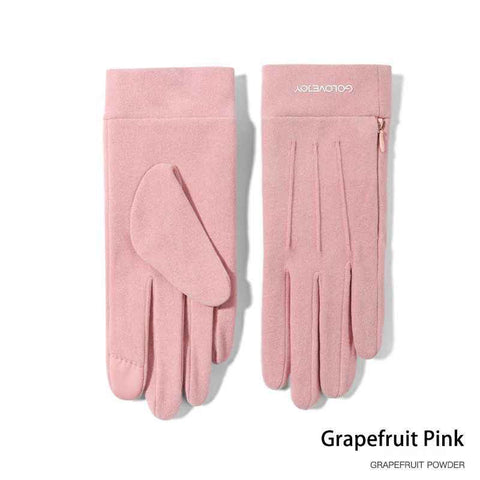 Ladies Winter Warm Cashmere Gloves DY36 Grapefruit Pink