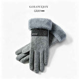 Ladies Winter Warm Cashmere Gloves DY50 Gray