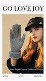 Ladies Winter Warm Cashmere Gloves DY50 Gray