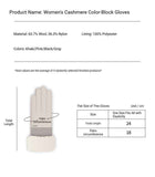 Ladies Winter Warm Cashmere Gloves DY50 Gray
