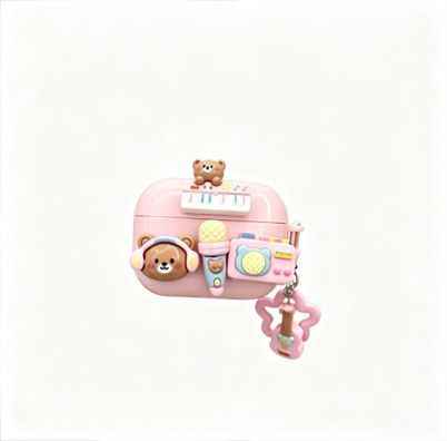 Music Bear Bluetooth Earphone Case + pendant AirPods 1/2
