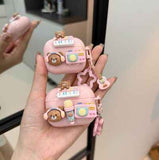 Music Bear Bluetooth Earphone Case + pendant AirPods 1/2