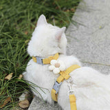 Pet Harness-yellow+1.2m Leash+Size S