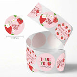 Strawberry Thank You Stickers 25mm 1inch
