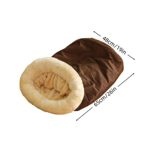 Universal Warm Pet Bed for Cats and Dogs Dark Brown