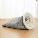 Universal Warm Pet Bed for Cats and Dogs Upgraded Support Style Gray