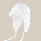 Women Plain Aviator Hat with Earflaps Rose Red