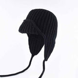 Women Plain Aviator Hat with Earflaps Rose Red