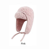 Women Sherpa Aviator Beanie - Warm Earflap Knit Hat Dark Coffee