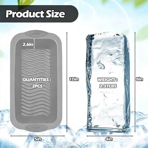 4 Pack Extra Large Ice Block Mold Grey In Australia - Darrahopens
