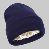 2Pcs Knit Beanie Navy blue 02