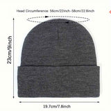 2Pcs Knit Beanie red 03