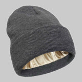2Pcs Knit Beanie grey 05