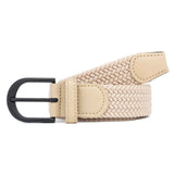 Men's Woven Belt Beige 02
