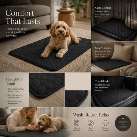 2pcs Black Pet Pad, Size S (50×35cm) In Australia - Darrahopens