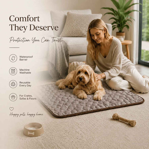 2pcs Coffee Ice Silk Pet Pad, Size L (70×55cm) In Australia - Darrahopens