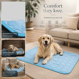 2pcs Blue Ice Silk Pet Pad, Size S (50×40cm) In Australia - Darrahopens