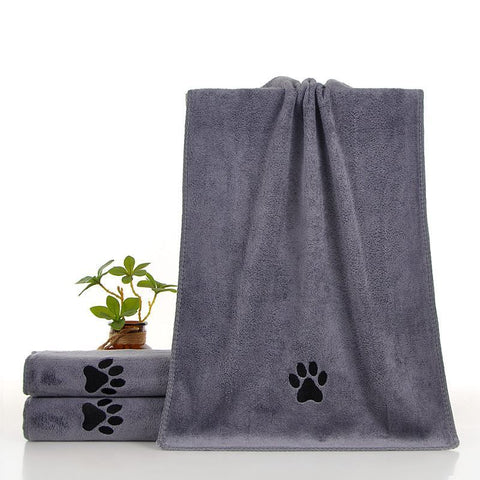 Gray Pet Towel 40x80cm 5Pcs