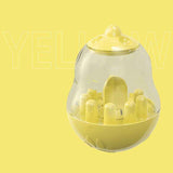 2Pcs  Pet Tumbler Feeder Puzzle Toy Pet Training Dispenser-yellow