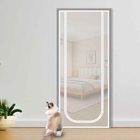 Pet Zipper Screen Door White 90 x 220cm