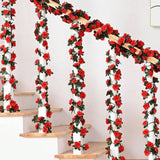 Artificial Rose Vine - White 2.5m
