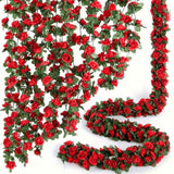 Artificial Rose Vine - Red 2.5m In Australia - Darrahopens