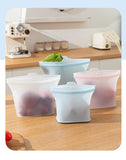 3 Pack Food-Grade Silicone Food Storage Bags, Light Pink, 1000ml In Australia - Darrahopens