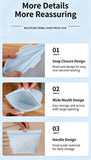 3 Pack Food-Grade Silicone Food Storage Bags, Light Pink, 1000ml
