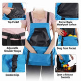 2pcs Thick Canvas Apron - Blue