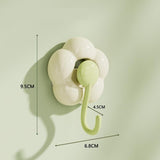 3pcs Flower Suction Cup No Trace Hooks, Mint Green