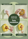 3pcs Flower Suction Cup No Trace Hooks, Sunflower
