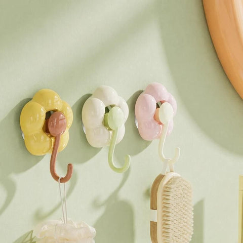 3pcs Flower Suction Cup No Trace Hooks In Australia - Darrahopens