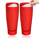 2 Pairs Soccer Shin Guard Sock White Size S