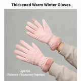 2 Pairs Thermal Gloves,Fleece Lined Lace - Light Pink In Australia - Darrahopens