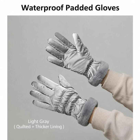 2 Pairs Thermal Gloves,Fleece Lined Lace - Light Grey In Australia - Darrahopens
