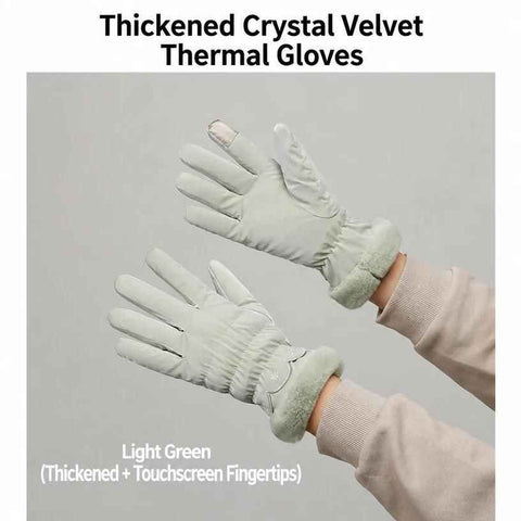 2 Pairs Thermal Gloves,Fleece Lined Lace - Light Green In Australia - Darrahopens