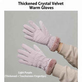 2 Pairs Thermal Gloves,Fleece Lined Lace - Light Purple In Australia - Darrahopens