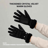2 Pairs Thermal Gloves,Fleece Lined Lace - Black In Australia - Darrahopens