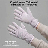 2 Pairs Thermal Gloves,Anti-slip - Light Purple In Australia - Darrahopens