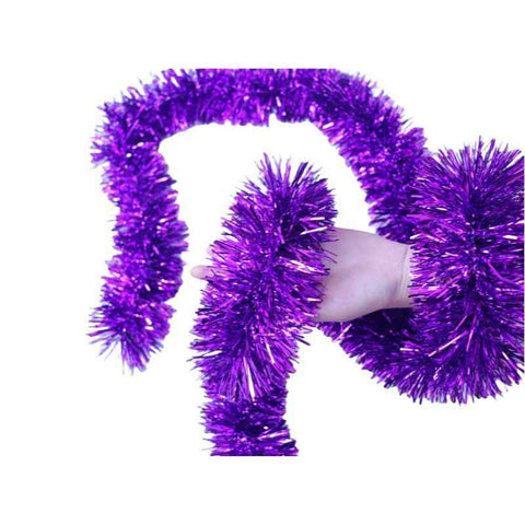Thick Tinsel Garland 2M Party Decor Purple 5pcs In Australia - Darrahopens
