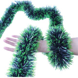 Thick Tinsel Garland 2M Dark Green with Green Trim 5pcs In Australia - Darrahopens
