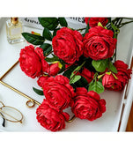 Artificial Red French Peony, Warm Decor, 2 Pack In Australia - Darrahopens