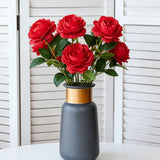 Artificial Red French Peony, Warm Decor, 5 Pack In Australia - Darrahopens