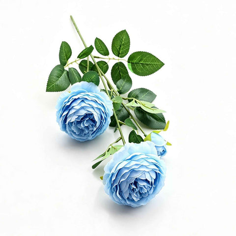Artificial Blue French Peony, Fresh Decor, 3 Pack In Australia - Darrahopens