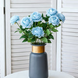 Artificial Blue French Peony, Fresh Decor, 3 Pack In Australia - Darrahopens